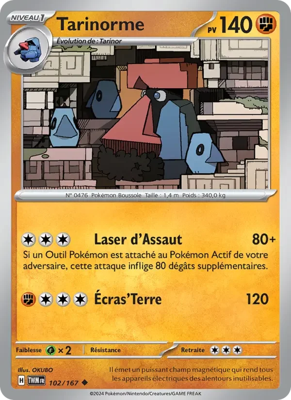 Carte Pokémon Tarinorme — Mascarade Crépusculaire