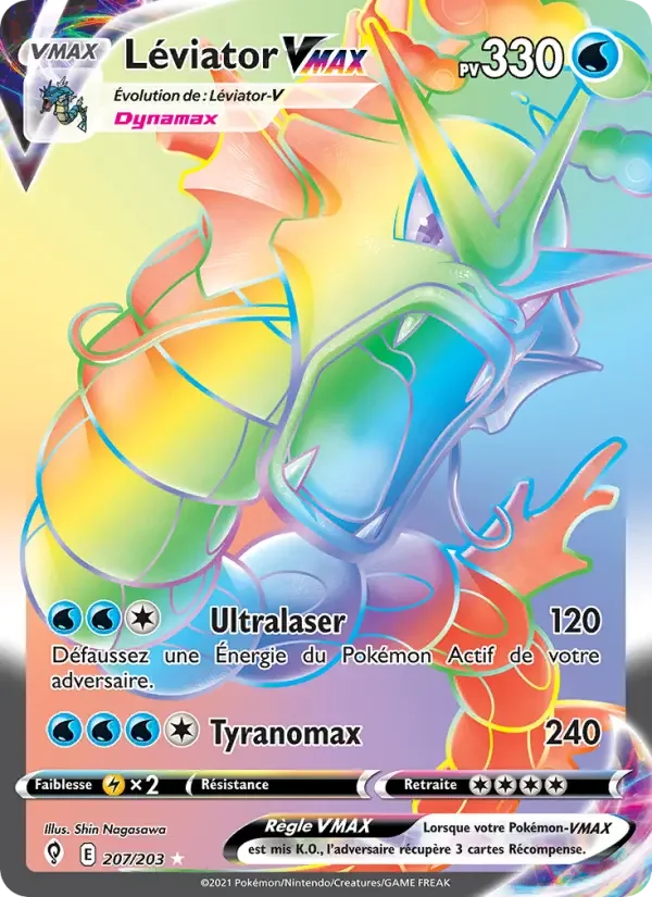 Carte Pokémon Léviator VMAX — Évolution Céleste