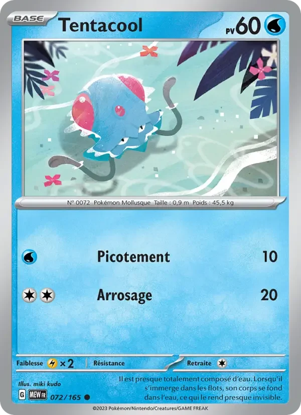 Carte Pokémon Tentacool — Pokémon 151