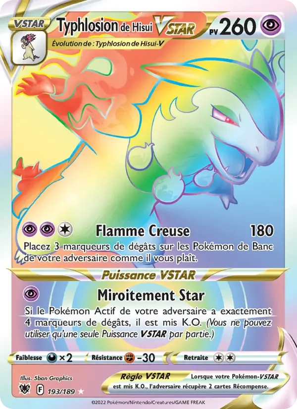 Carte Pokémon Typhlosion de Hisui VSTAR — Astres Radieux
