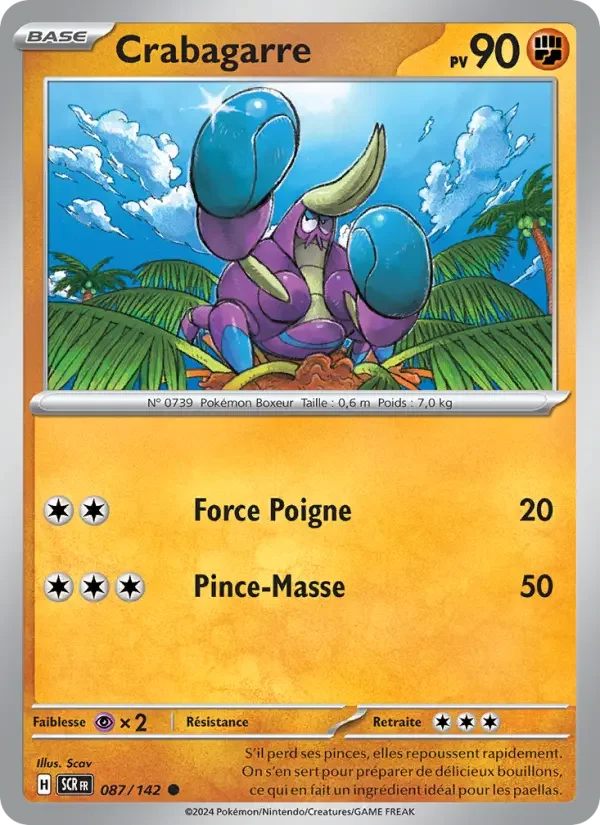 Carte Pokémon Crabagarre — Couronne Stellaire