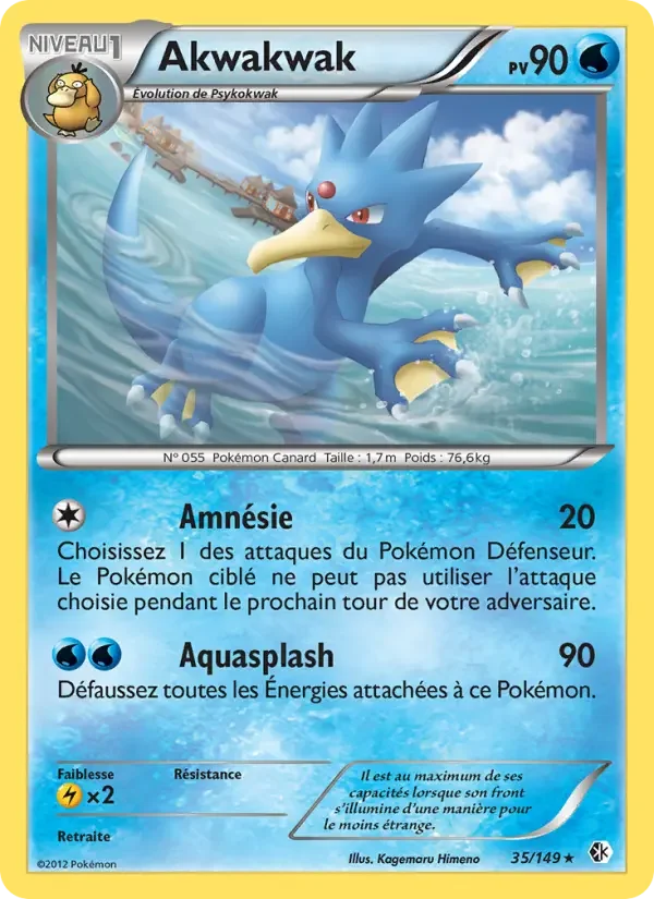 Carte Pokémon Akwakwak — Frontières Franchies