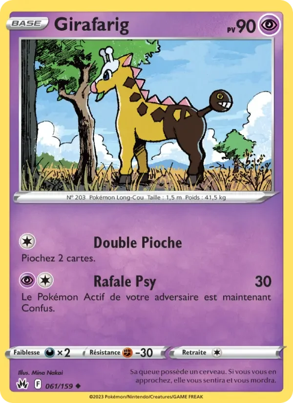 Carte Pokémon Girafarig — Zénith Suprême