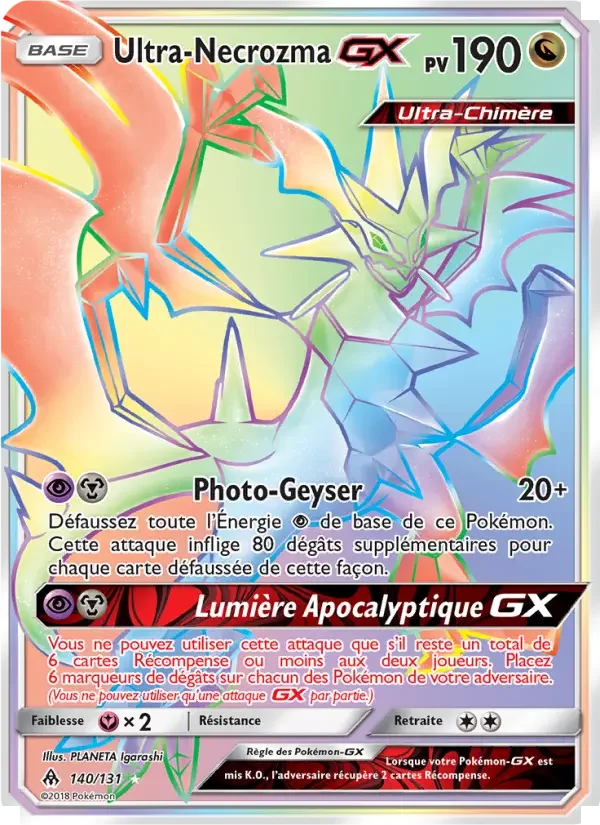 Carte Pokémon Ultra-Necrozma GX — Lumière Interdite