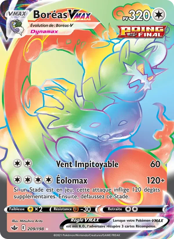 Carte Pokémon Boréas VMAX — Règne de Glace