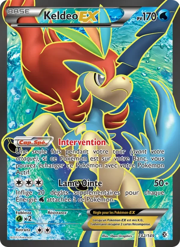 Carte Pokémon Keldeo EX — Frontières Franchies