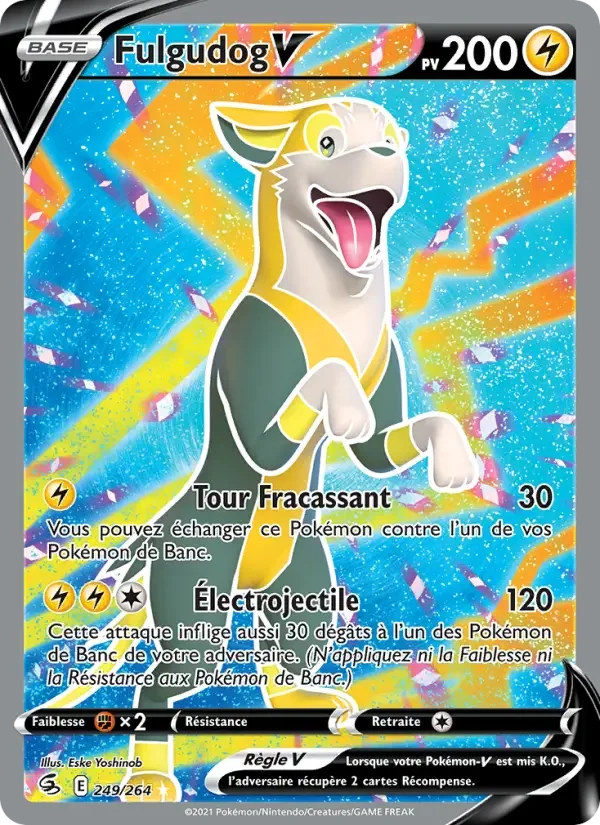 Carte Pokémon Fulgudog V — Poing de Fusion