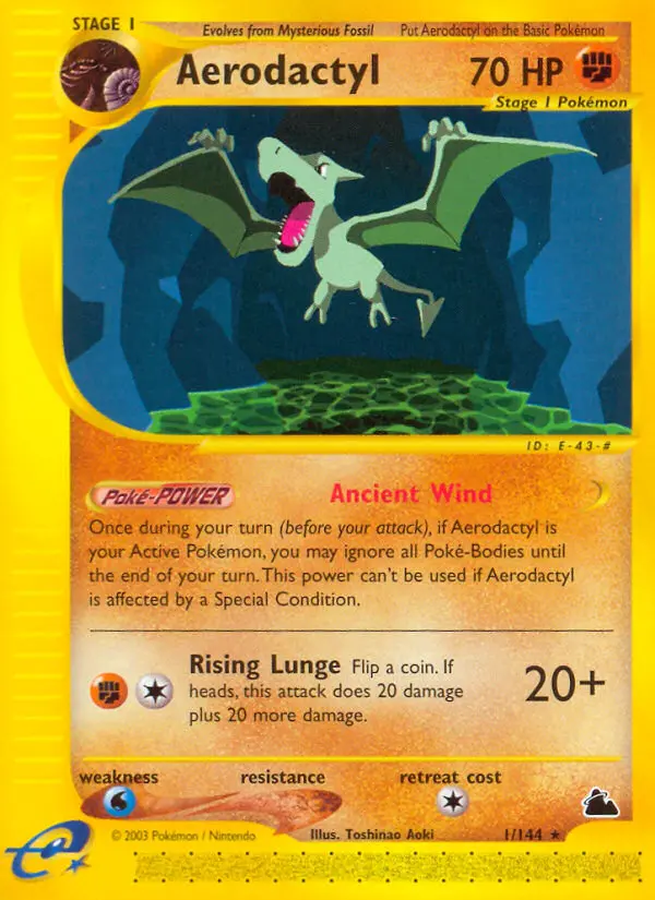 Carte Pokémon Ptéra — Skyridge