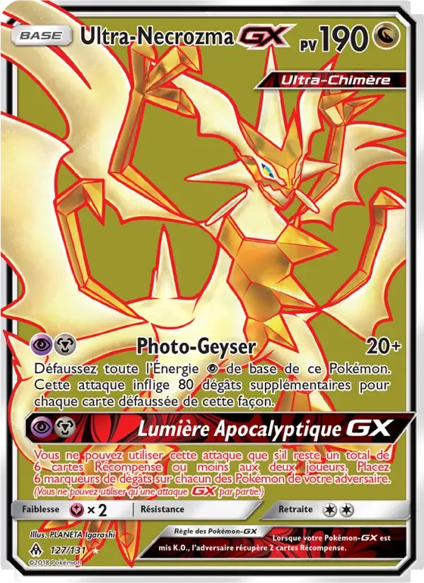 Carte Pokémon Ultra-Necrozma GX — Lumière Interdite