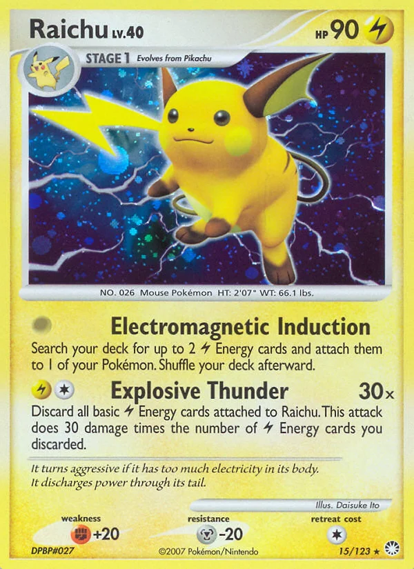 Carte Pokémon Raichu — Trésors Mystérieux