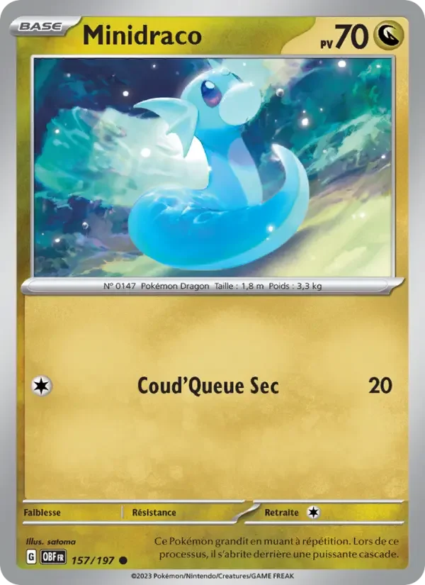 Carte Pokémon Minidraco — Flammes Obsidiennes