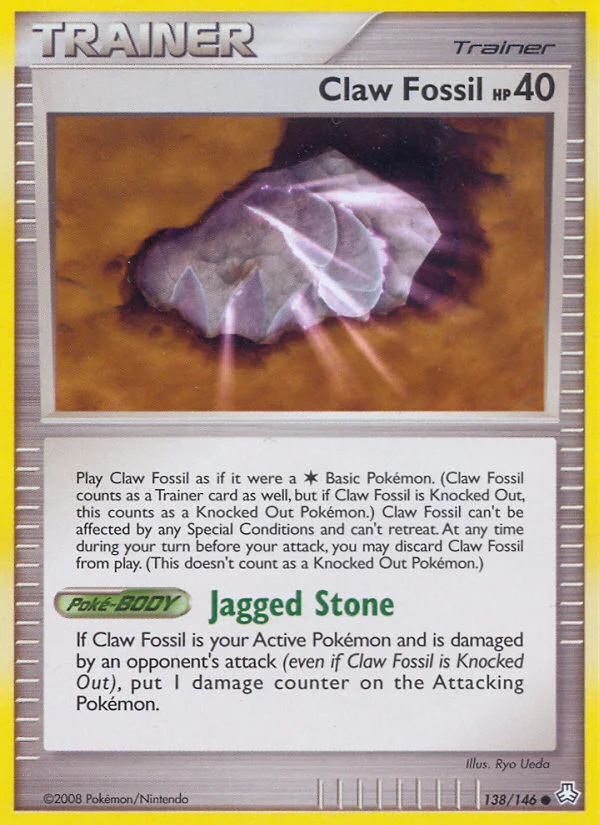 Carte Pokémon Fossile griffe — Éveil des Légendes