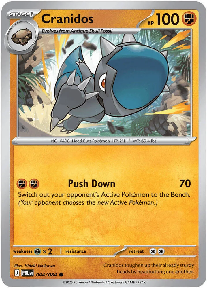 Carte Pokémon Cranidos — Nuit Noire