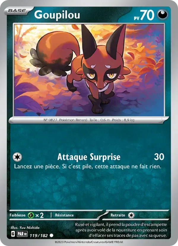 Carte Pokémon Goupilou — Faille Paradoxe