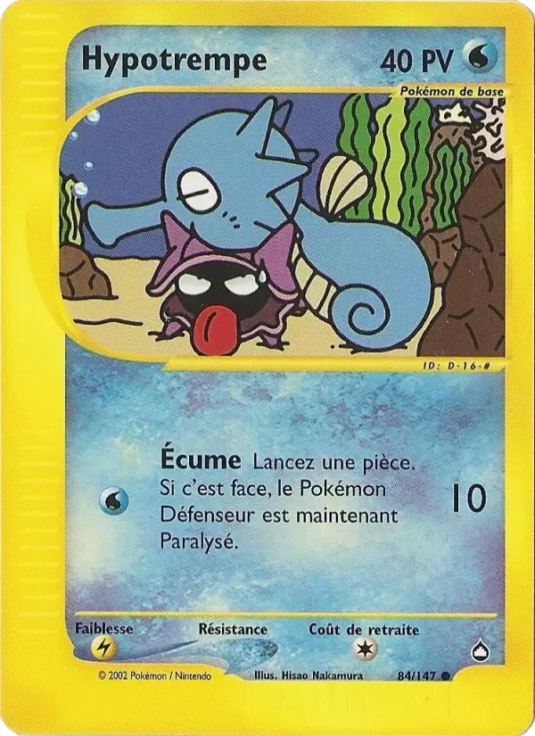 Carte Pokémon Hypotrempe — Aquapolis
