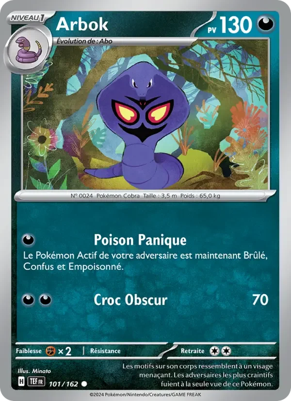 Carte Pokémon Arbok — Forces Temporelles