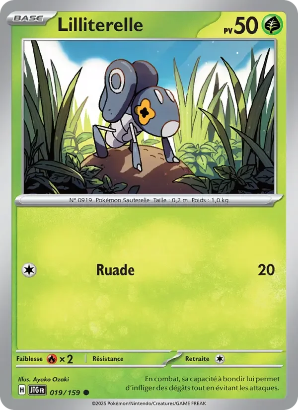 Carte Pokémon Lilliterelle — Aventures Ensemble
