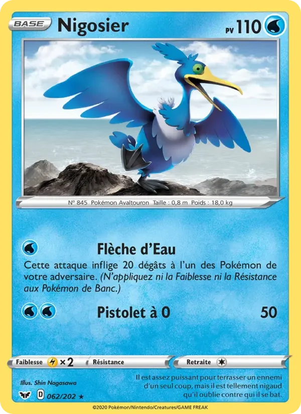 Carte Pokémon Nigosier — Épée et Bouclier