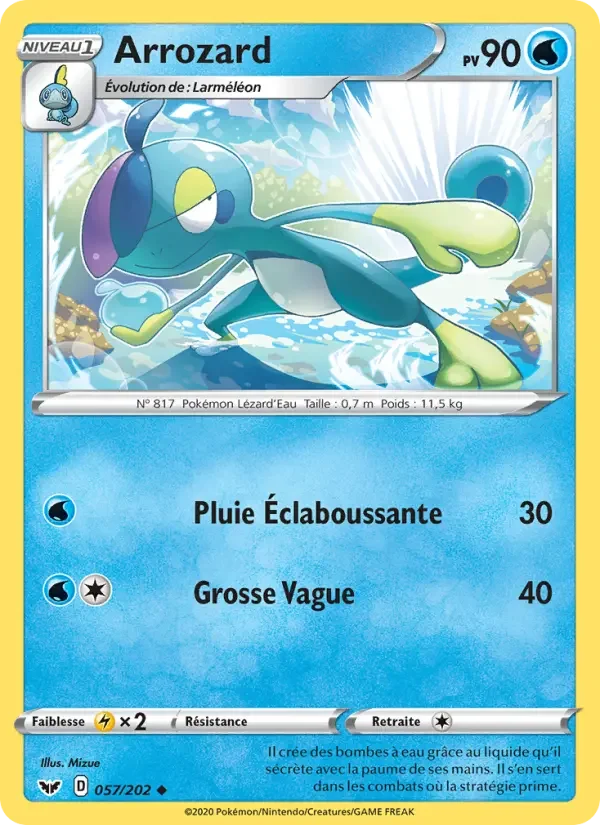 Carte Pokémon Arrozard — Épée et Bouclier
