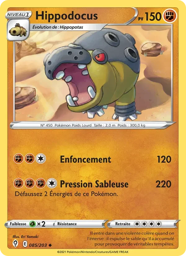 Carte Pokémon Hippodocus — Évolution Céleste