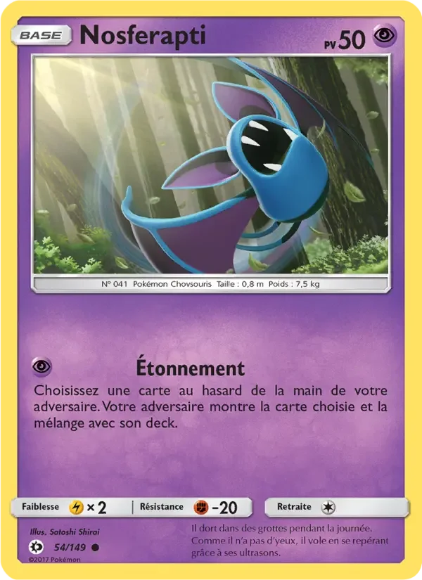 Carte Pokémon Nosferapti — Soleil et Lune
