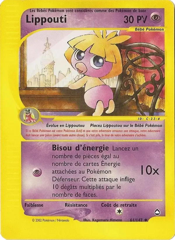 Carte Pokémon Lippouti — Aquapolis