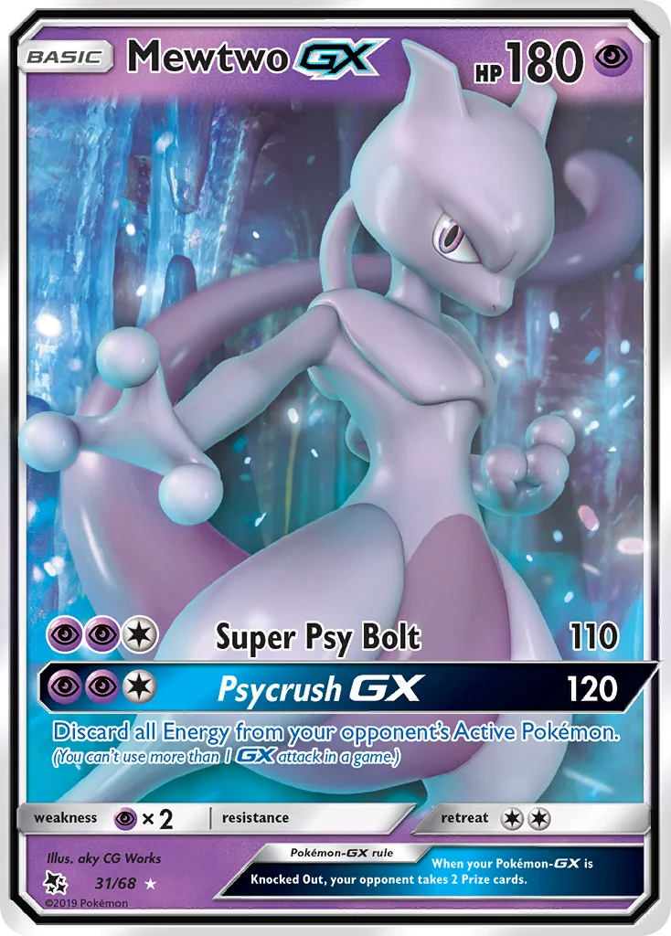 Carte Pokémon Mewtwo-GX — Destinées Occultes