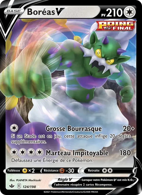Carte Pokémon Boréas V — Règne de Glace