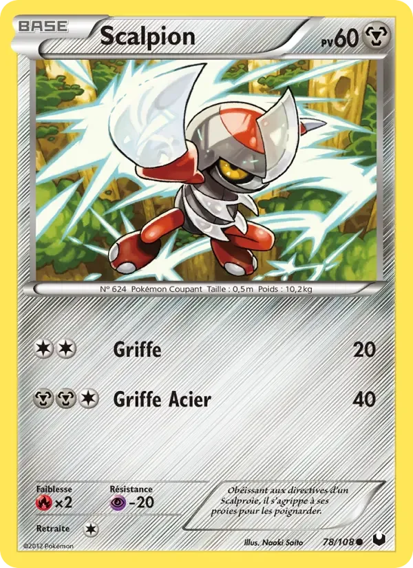 Carte Pokémon Scalpion — Explorateurs Obscurs