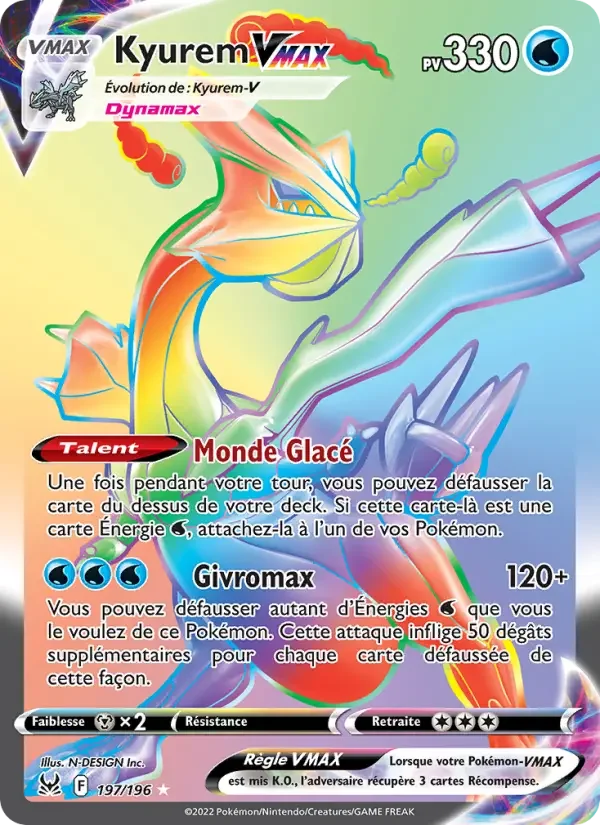 Carte Pokémon Kyurem VMAX — Origine Perdue