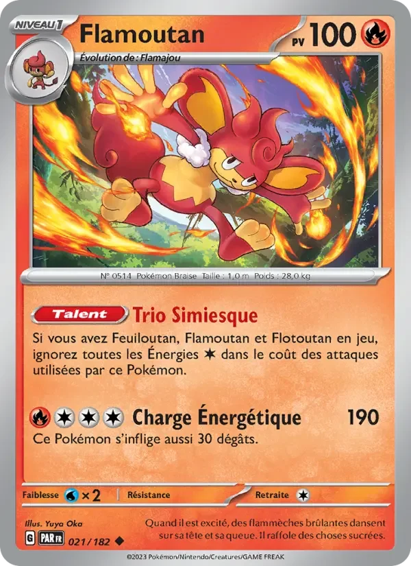 Carte Pokémon Flamoutan — Faille Paradoxe