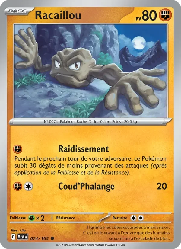 Carte Pokémon Racaillou — Pokémon 151