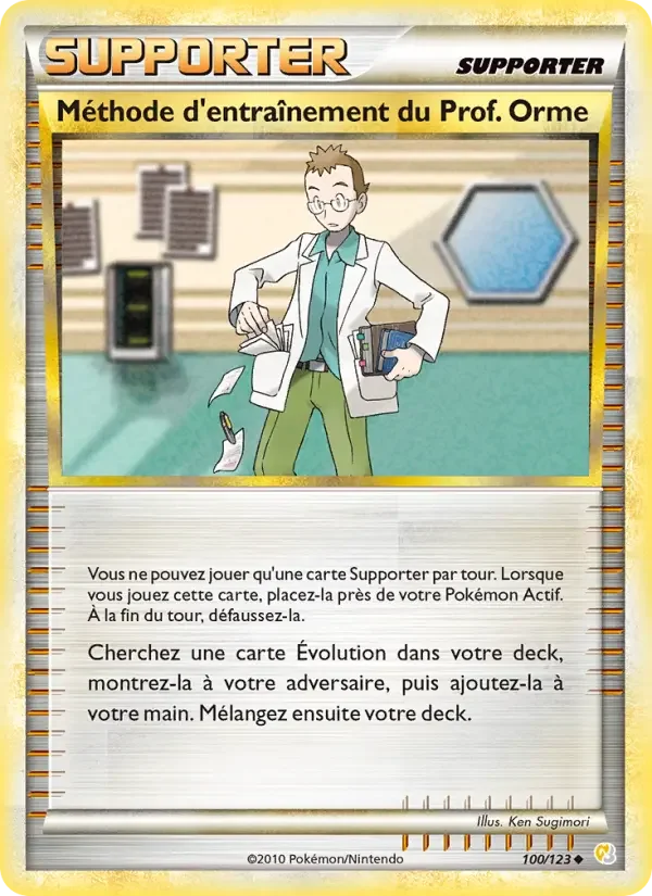 Carte Pokémon Méthode d'entraînement du Prof.Orme — HeartGold SoulSilver