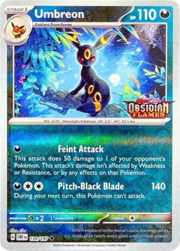 Carte Pokémon Noctali — Flammes Obsidiennes
