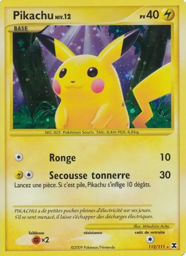 Carte Pokémon Pikachu Niv. 12 — Rivaux Émergeants