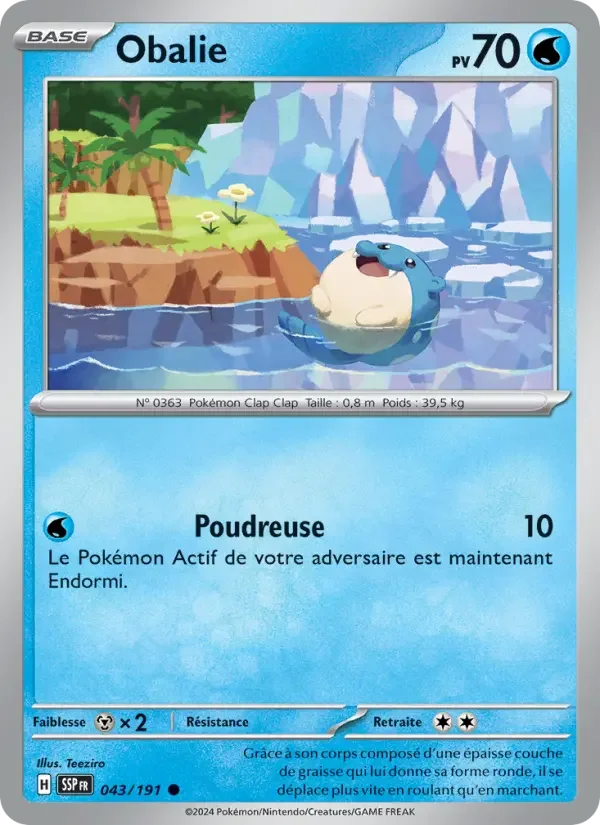 Carte Pokémon Obalie — Étincelles Déferlantes