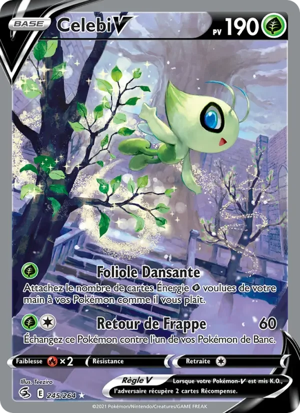Carte Pokémon Celebi V — Poing de Fusion