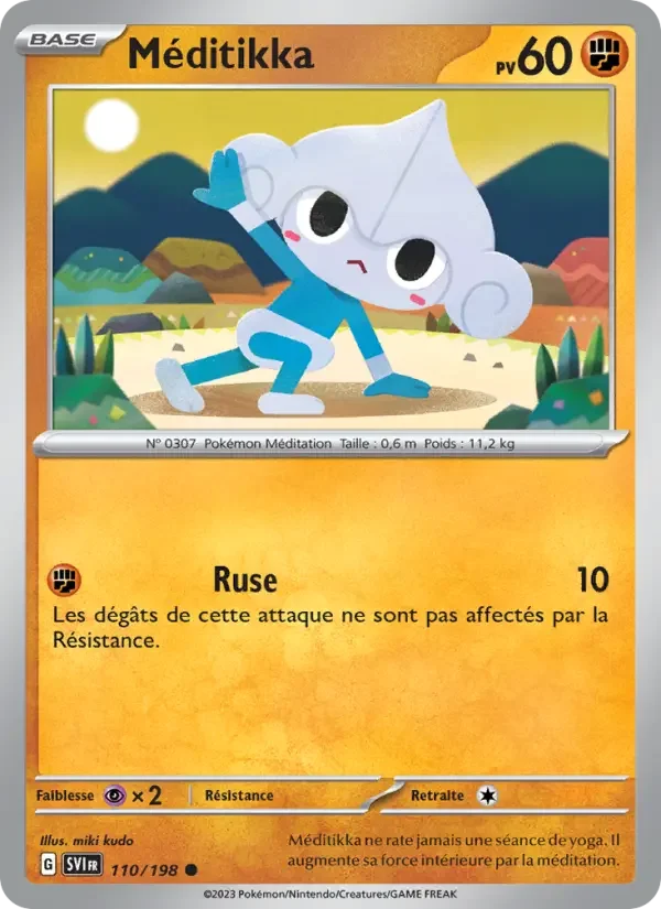 Carte Pokémon Méditikka — Écarlate et Violet