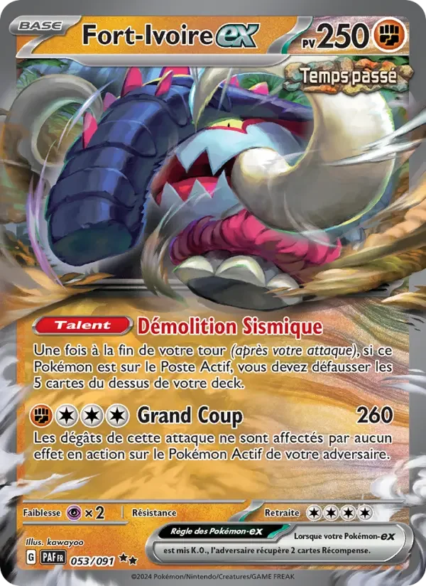 Carte Pokémon Fort-Ivoire-ex — Destinées de Paldea