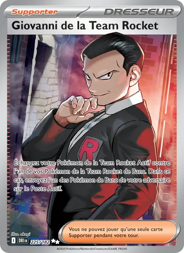Carte Pokémon Giovanni de la Team Rocket — Rivalités Destinées