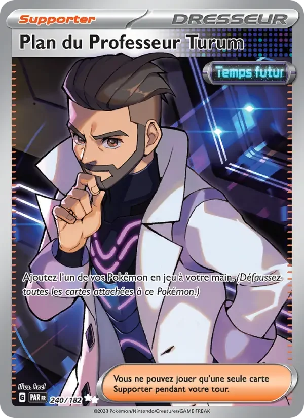 Carte Pokémon Plan du Professeur Turum — Faille Paradoxe