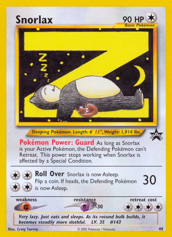 Carte Pokémon Ronflex — Promos Wizards