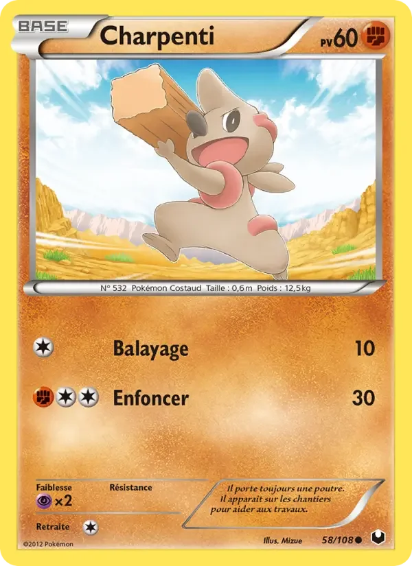Carte Pokémon Charpenti — Explorateurs Obscurs