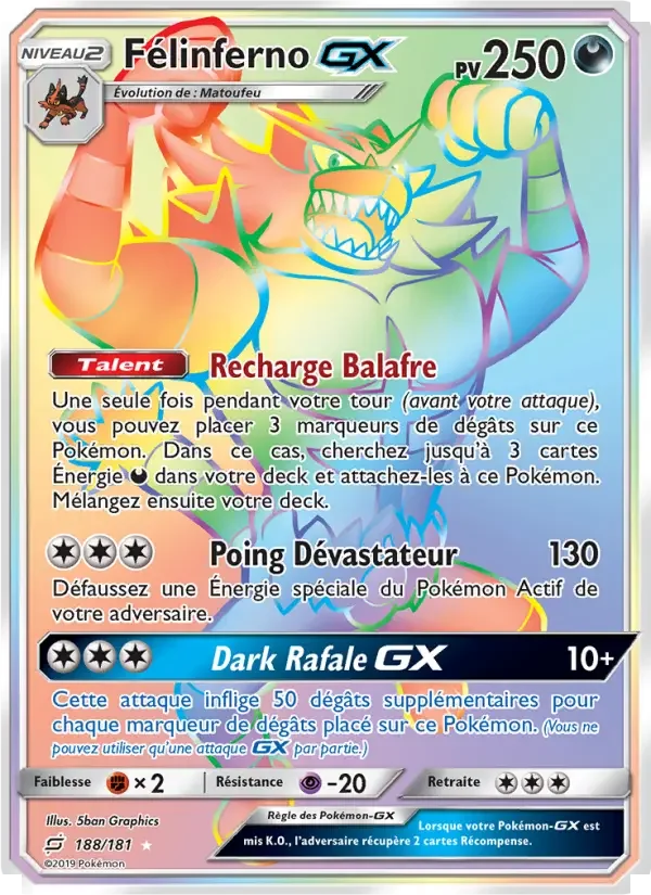 Carte Pokémon Félinferno GX — Duo de Choc