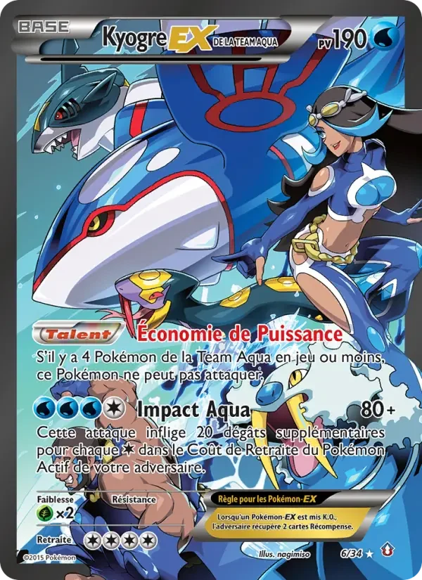 Carte Kyogre-EX de la Team Aqua