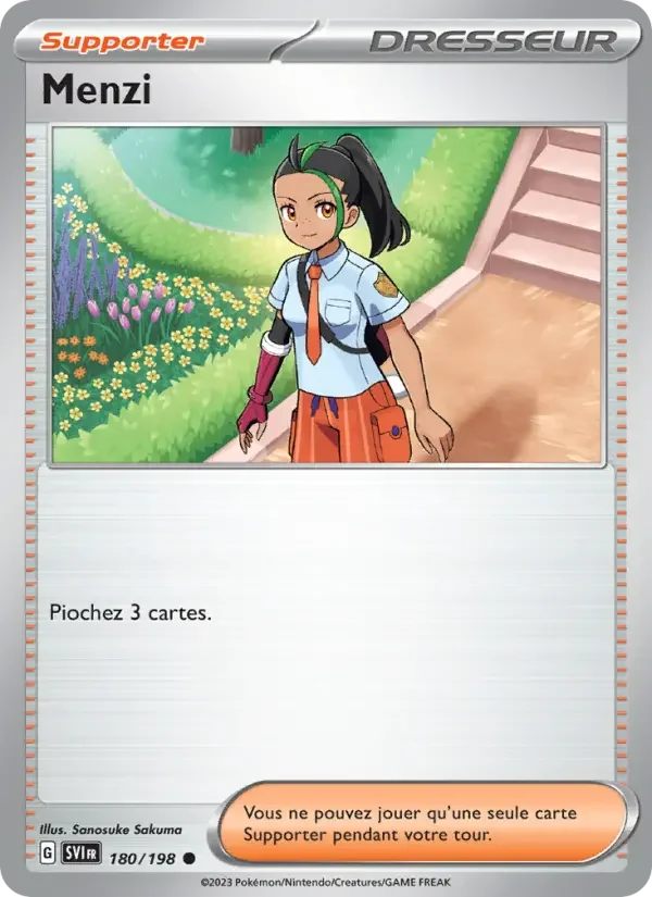 Carte Pokémon Menzi — Écarlate et Violet