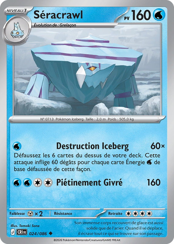 Carte Pokémon Séracrawl — Chaos Ascendant