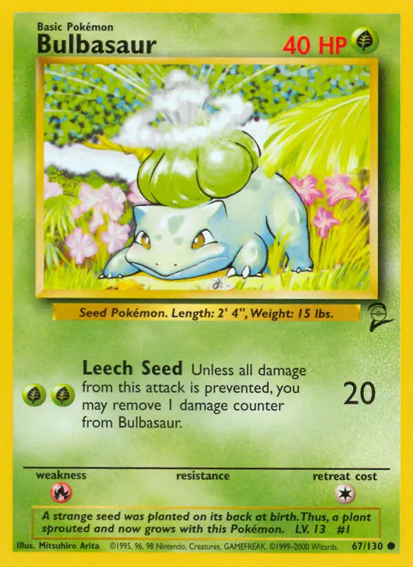 Carte Pokémon Bulbizarre — Base Set 2