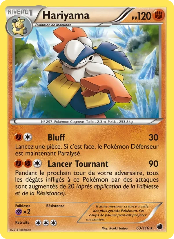 Carte Pokémon Hariyama — Glaciation Plasma
