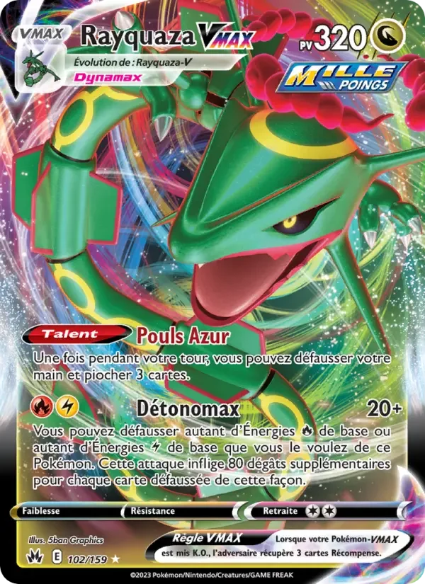 Carte Pokémon Rayquaza VMAX — Zénith Suprême